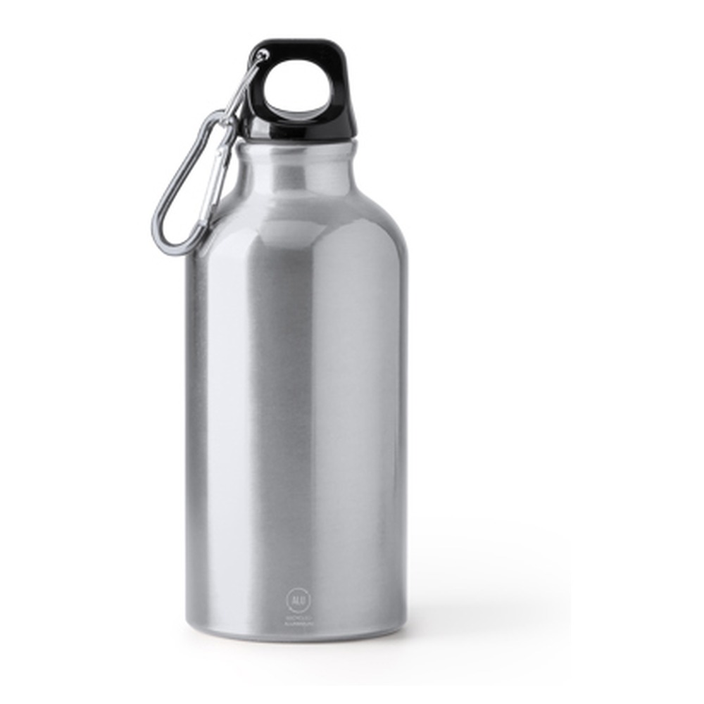 μπουκάλι νερού με λογότυπο 400ml ασημί_printiq.gr