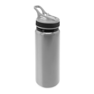 αλουμινένιο μπουκάλι νερού με λογότυπο 680ml ασημί_printiq.gr