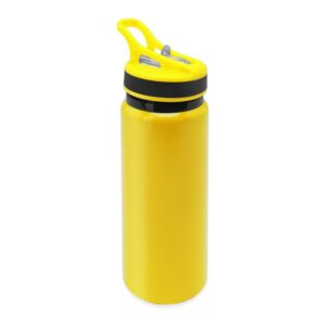 αλουμινένιο μπουκάλι νερού με λογότυπο 680ml κίτρινο_printiq.gr