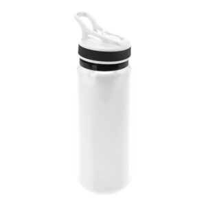 αλουμινένιο μπουκάλι νερού με λογότυπο 680ml λευκό_printiq.gr