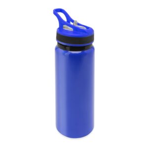 αλουμινένιο μπουκάλι νερού με λογότυπο 680ml μπλε ρουά_printiq.gr