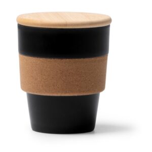 eco ποτήρι καφέ bamboo 350ml 350ml μαύρο_printiq.gr