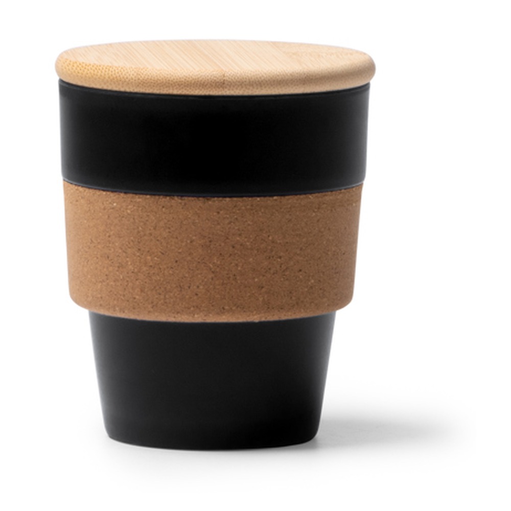 eco ποτήρι καφέ bamboo 350ml 350ml μαύρο_printiq.gr