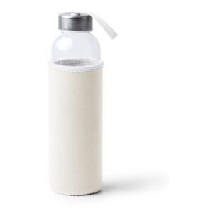 γυάλινο μπουκάλι νερού με λογότυπο 500ml λευκό_printiq.gr