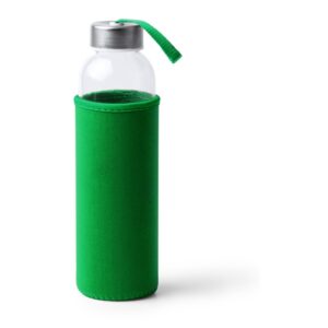 γυάλινο μπουκάλι νερού με λογότυπο 500ml πράσινο_printiq.gr