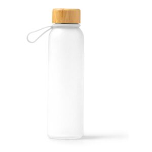 γυάλινο μπουκάλι νερού με λογότυπο 500ml λευκό_printiq.gr