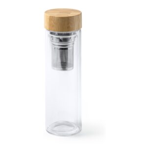 γυάλινο μπουκάλι νερού με λογότυπο 450ml διαφανές_printiq.gr