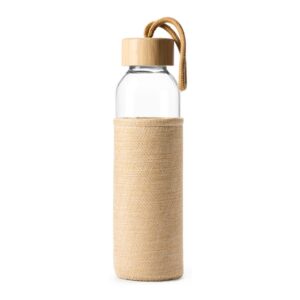 γυάλινο μπουκάλι νερού με λογότυπο 500ml φυσικό_printiq.gr