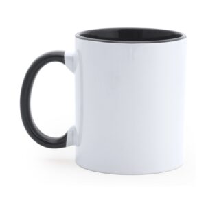 κεραμική κούπα με εκτύπωση 350ml λευκό / μαύρο_printiq.gr
