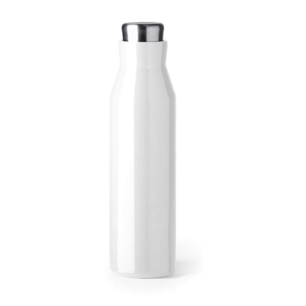 μεταλλικό μπουκάλι θερμός 600ml 600ml λευκό_printiq.gr