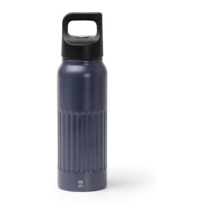 μεταλλικό μπουκάλι νερού με λογότυπο 500ml μπλε σκούρο_printiq.gr
