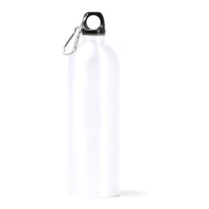 μεταλλικό μπουκάλι νερού με λογότυπο 750ml λευκό_printiq.gr