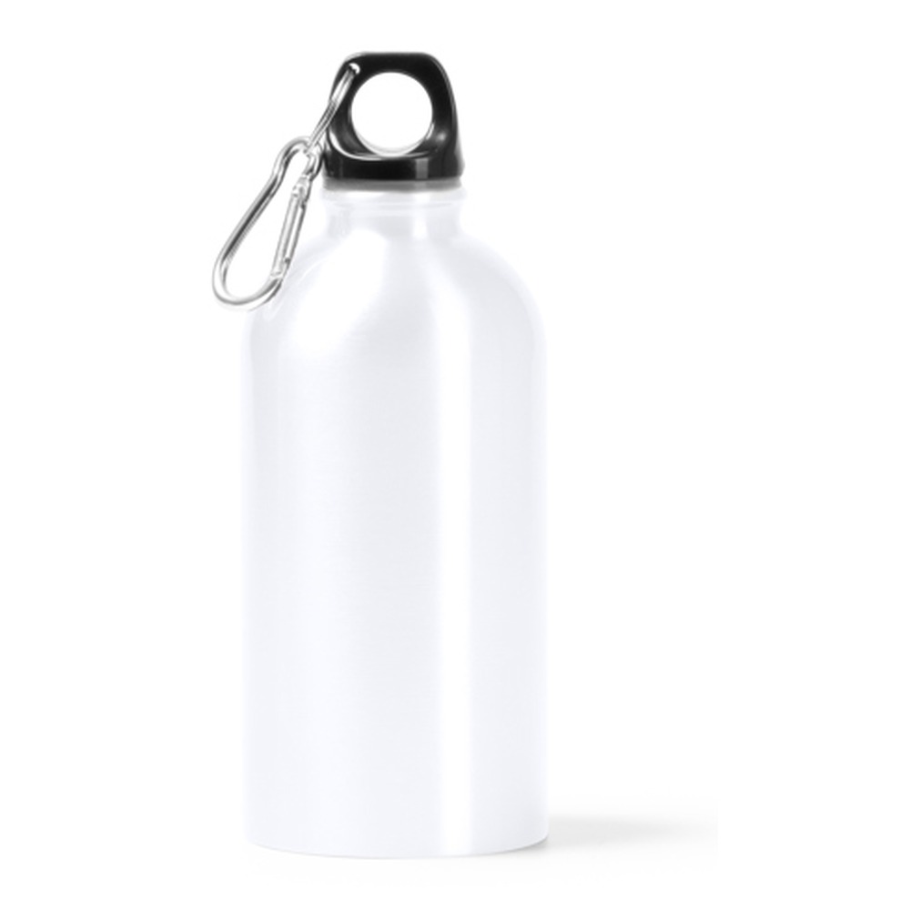 μεταλλικό μπουκάλι νερού με λογότυπο 500ml λευκό_printiq.gr