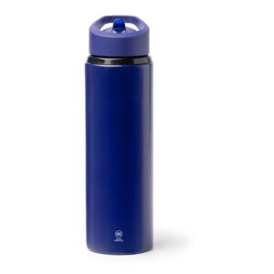 μεταλλικό μπουκάλι νερού με λογότυπο 700ml μπλε ρουά_printiq.gr
