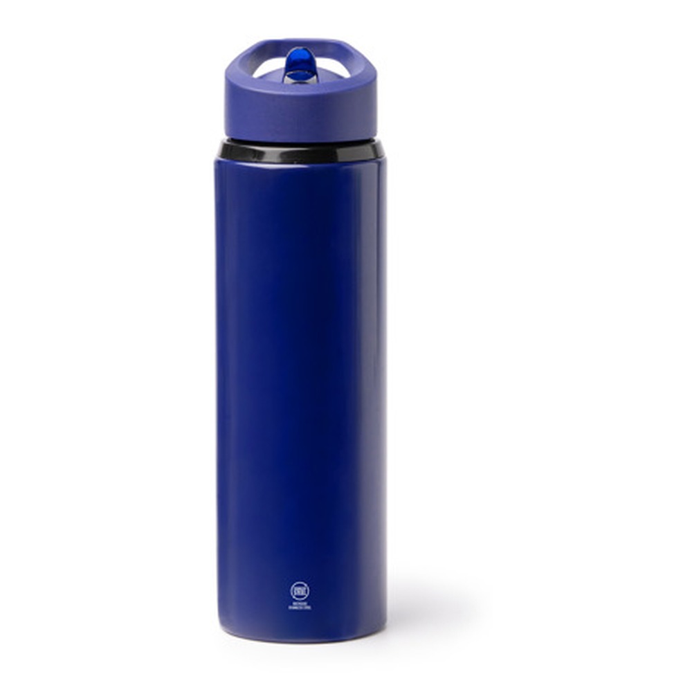 μεταλλικό μπουκάλι νερού με λογότυπο 700ml μπλε ρουά_printiq.gr
