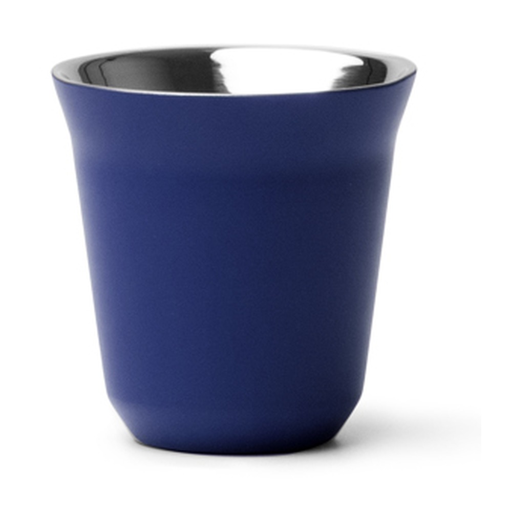 ποτήρι espresso inox με όνομα μπλε ρουά_printiq.gr