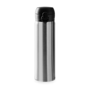 μπουκάλι θερμός 450ml με όνομα 450ml ασημί_printiq.gr