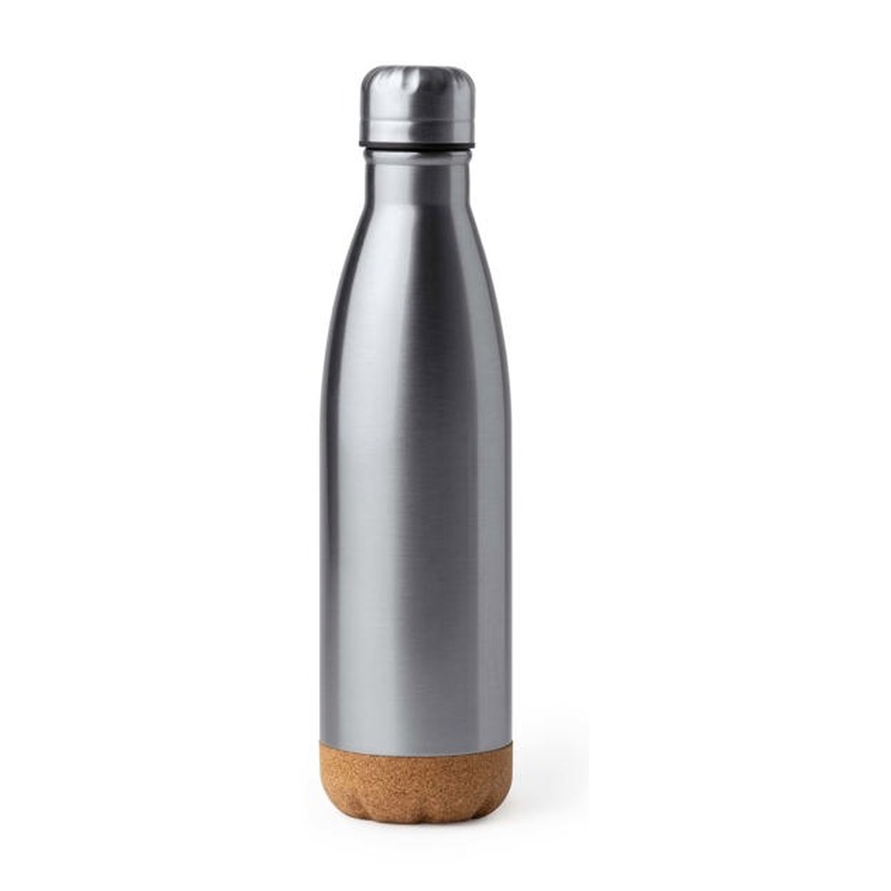μπουκάλι θερμός με βάση φελλού 520ml 520ml ασημί_printiq.gr