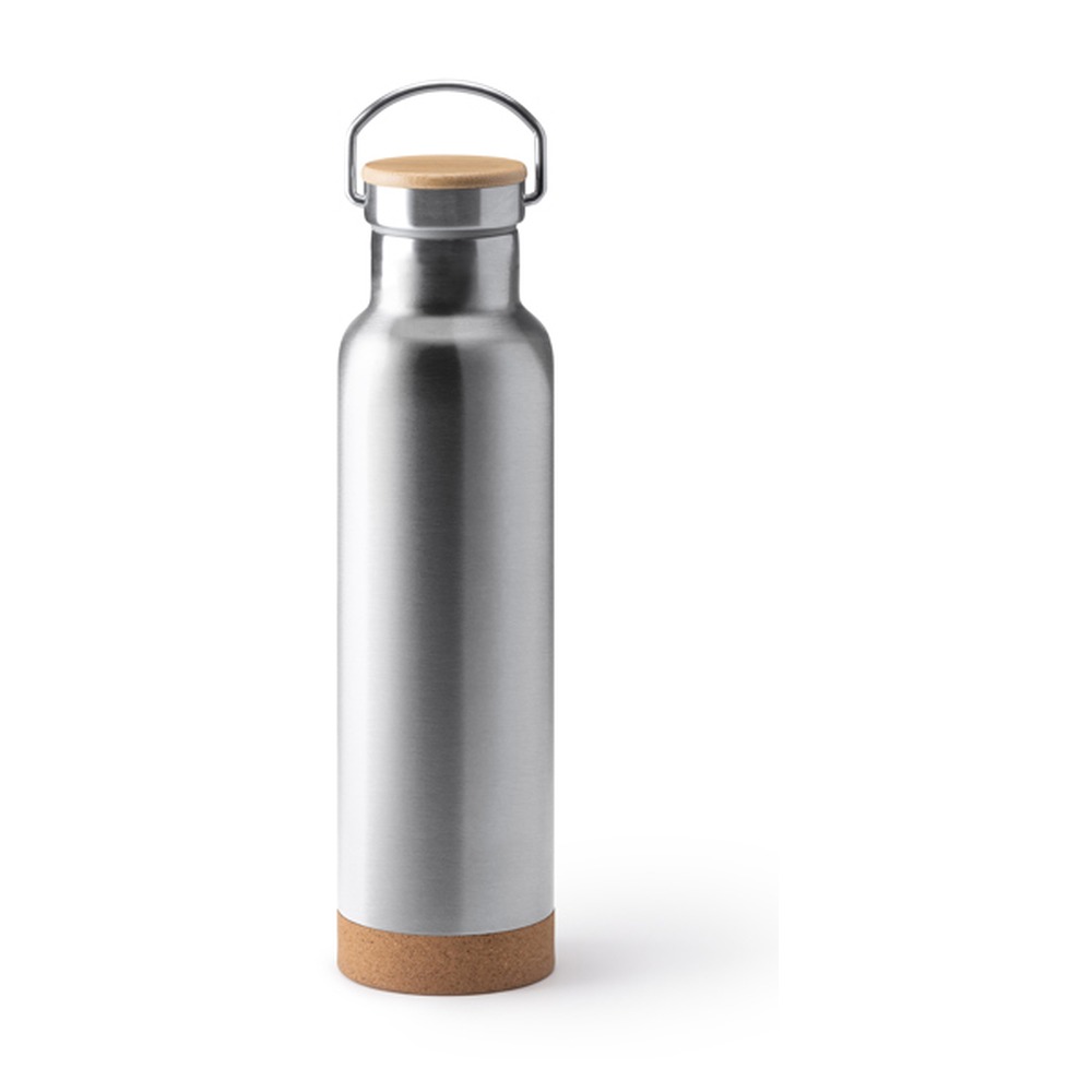 μπουκάλι θερμός 650ml με όνομα 650ml ασημί_printiq.gr