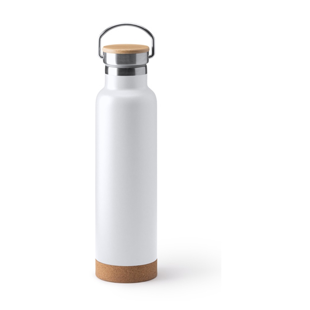 μπουκάλι θερμός 650ml με όνομα 650ml λευκό_printiq.gr