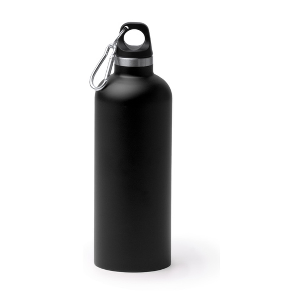 μπουκάλι θερμός με κρίκο 500ml 500ml μαύρο_printiq.gr