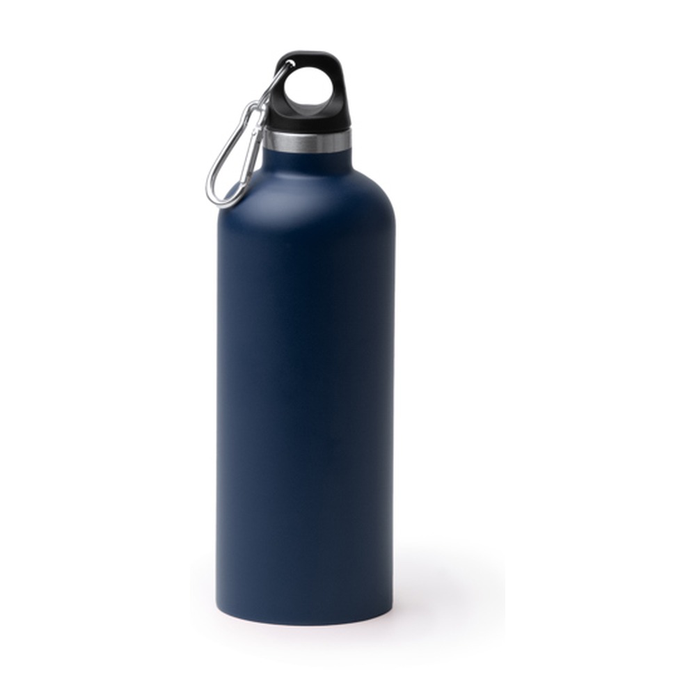 μπουκάλι θερμός με κρίκο 500ml 500ml μπλε σκούρο_printiq.gr