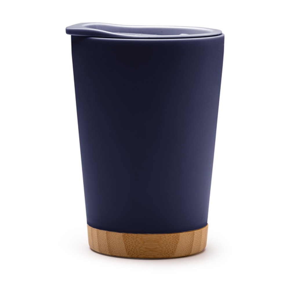 ποτήρι καφέ bamboo 290ml 290ml μπλε σκούρο_printiq.gr
