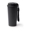 ποτήρι καφέ θερμός με λουράκι 500ml 500ml μαύρο_printiq.gr