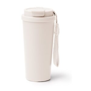 ποτήρι καφέ θερμός με λουράκι 500ml 500ml μπεζ_printiq.gr