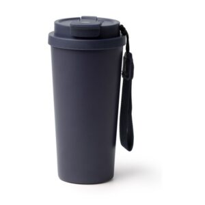 ποτήρι καφέ θερμός με λουράκι 500ml 500ml μπλε σκούρο_printiq.gr