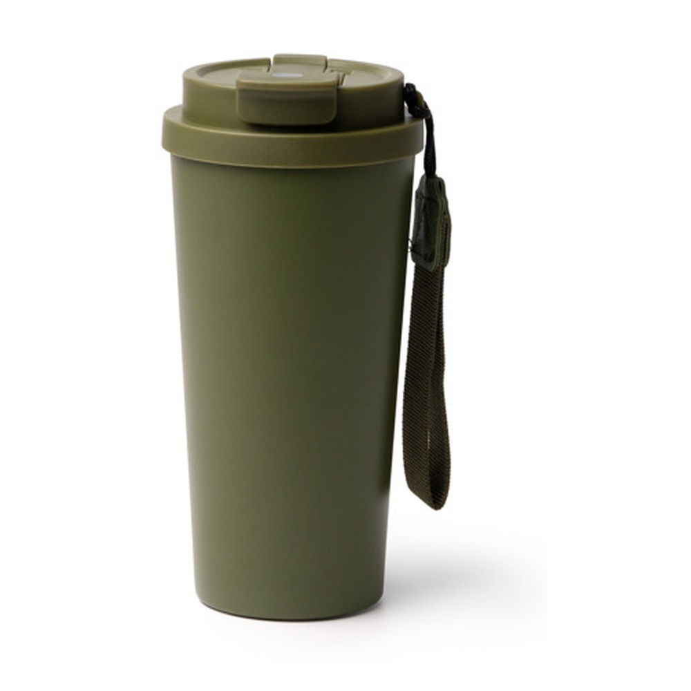 ποτήρι καφέ θερμός με λουράκι 500ml 500ml πράσινο σκούρο_printiq.gr