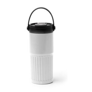 ποτήρι καφέ θερμός με χερούλι 600ml 600ml λευκό_printiq.gr
