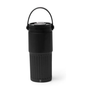 ποτήρι καφέ θερμός με χερούλι 600ml 600ml μαύρο_printiq.gr