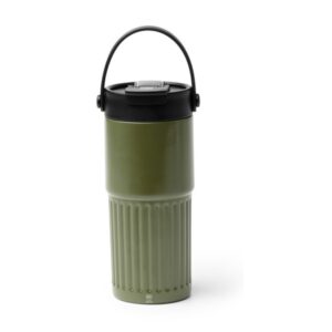 ποτήρι καφέ θερμός με χερούλι 600ml 600ml πράσινο σκούρο_printiq.gr
