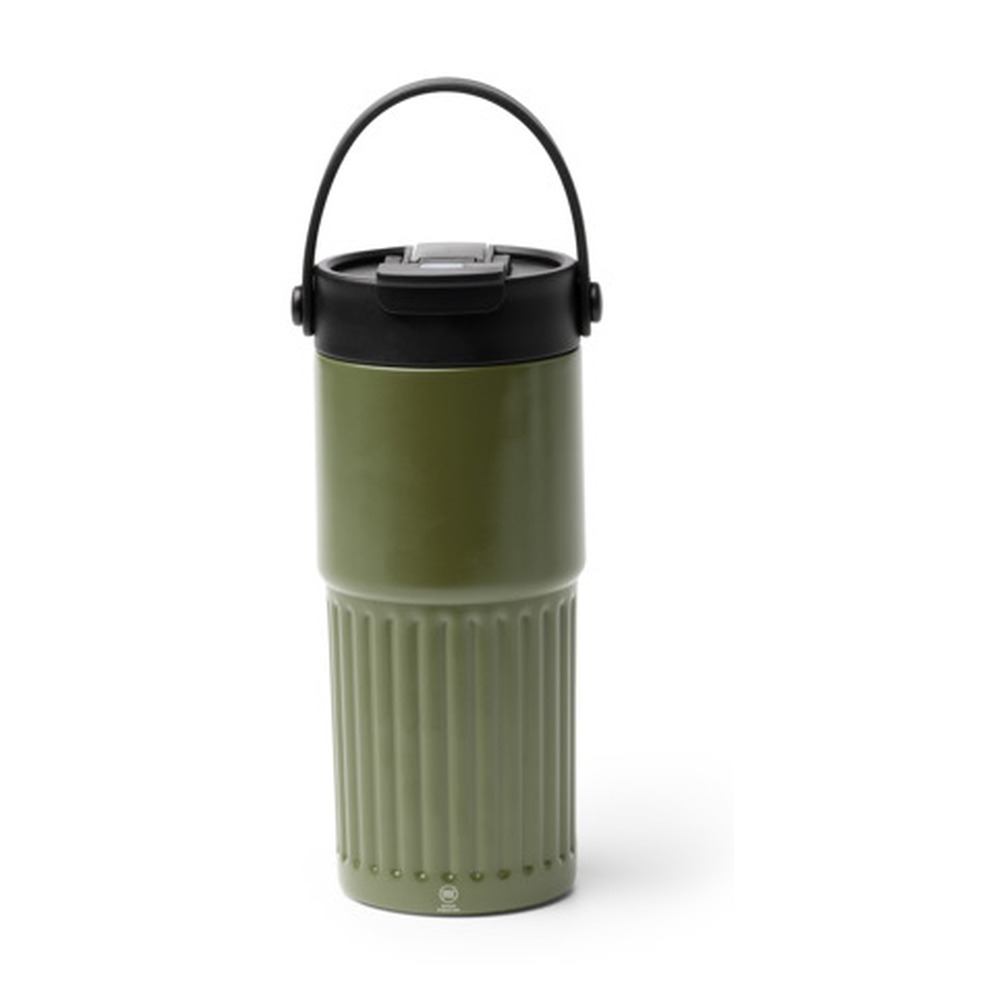 ποτήρι καφέ θερμός με χερούλι 600ml 600ml πράσινο σκούρο_printiq.gr