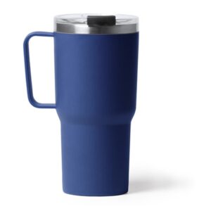 ποτήρι θερμός 500ml με μεζούρα μπλε σκούρο_printiq.gr
