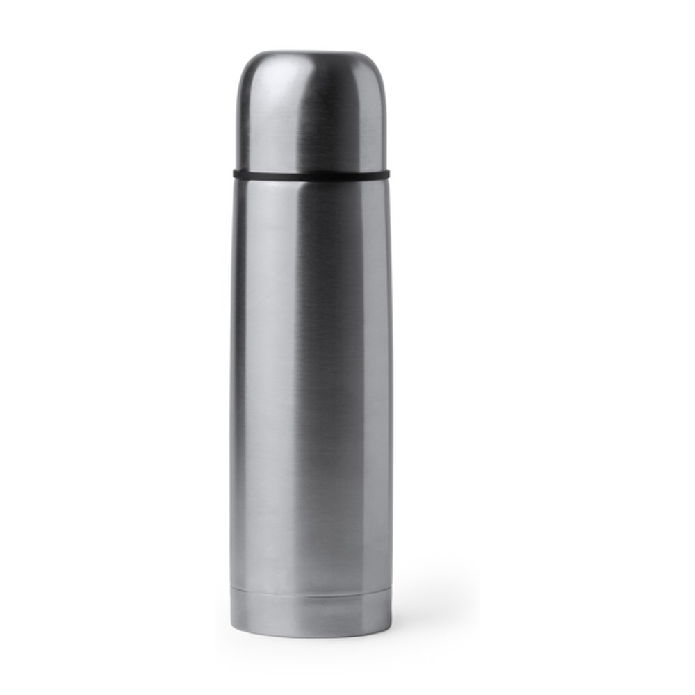 θερμός inox 500ml με λογότυπο 500ml ασημί_printiq.gr