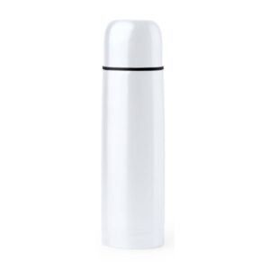 θερμός inox 500ml με λογότυπο 500ml λευκό_printiq.gr