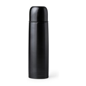 θερμός inox 500ml με λογότυπο 500ml μαύρο_printiq.gr