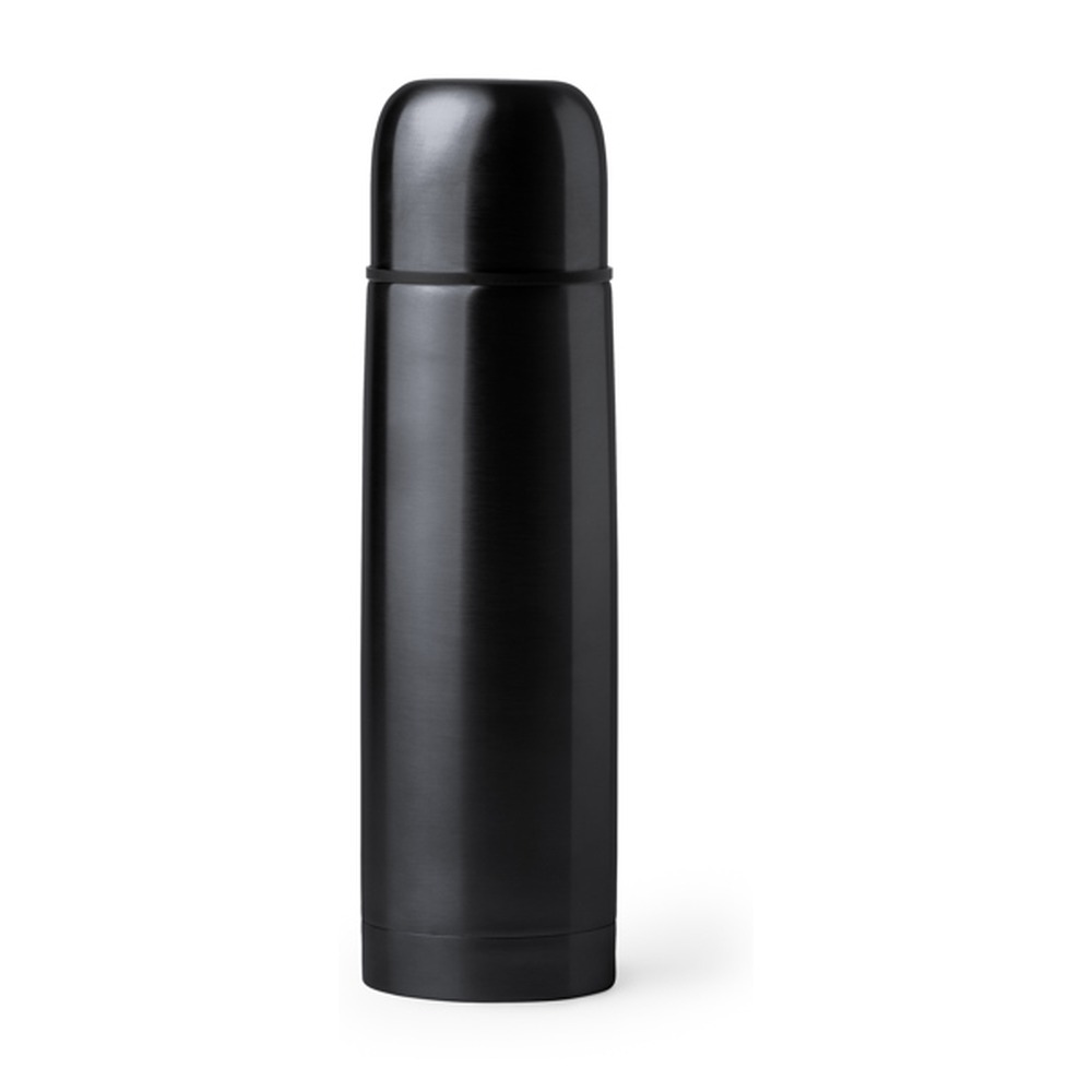 θερμός inox 500ml με λογότυπο 500ml μαύρο_printiq.gr