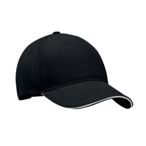 Καπέλο baseball με εκτύπωση AGNIS HCAEB GNOL λευκό / μαύρο_printiq.gr