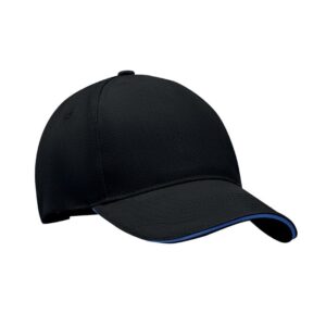 Καπέλο baseball με εκτύπωση AGNIS HCAEB GNOL μαύρο / μπλε_printiq.gr