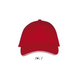Καπέλο baseball με εκτύπωση HCAEB GNOL κόκκινο / λευκό_printiq.gr