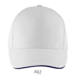 Καπέλο baseball με εκτύπωση HCAEB GNOL λευκό / μπλε navy_printiq.gr
