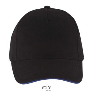 Καπέλο baseball με εκτύπωση HCAEB GNOL μαύρο / μπλε ρουά_printiq.gr