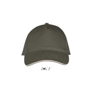 Καπέλο baseball με εκτύπωση HCAEB GNOL πράσινο army / μπεζ_printiq.gr