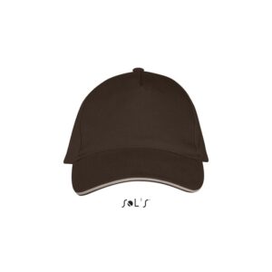Καπέλο baseball με εκτύπωση HCAEB GNOL σοκολατί / μπεζ_printiq.gr