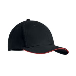 Καπέλο baseball με εκτύπωση OPAKET μαύρο / κόκκινο_printiq.gr