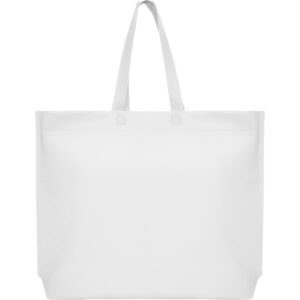 Τσάντα non woven με εκτύπωση Aes λευκό_printiq.gr