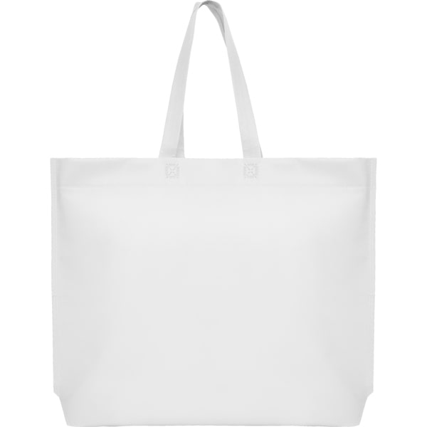 Τσάντα non woven με εκτύπωση Aes λευκό_printiq.gr